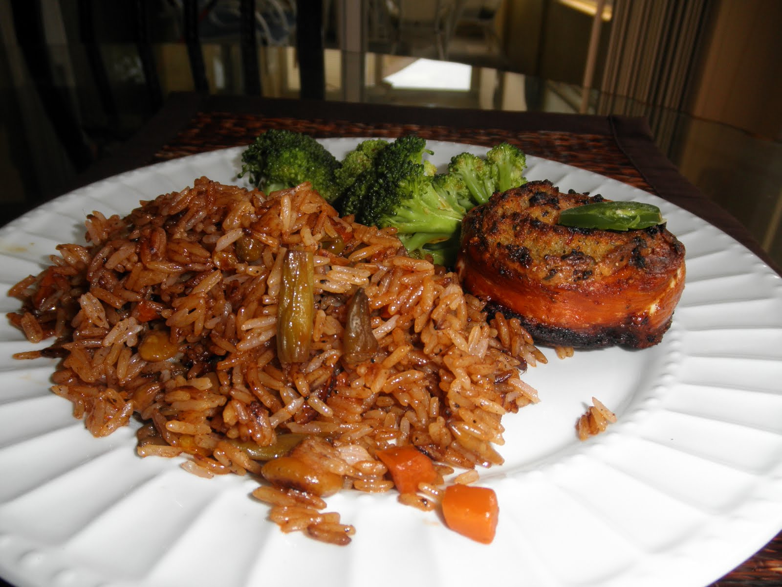 Haitian Creole Preparing Rice with Mixed Vegetables and Anchovies