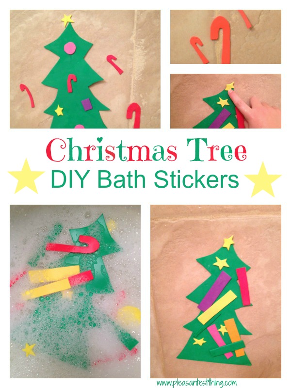 Make Your Own Christmas Tree Bath Stickers