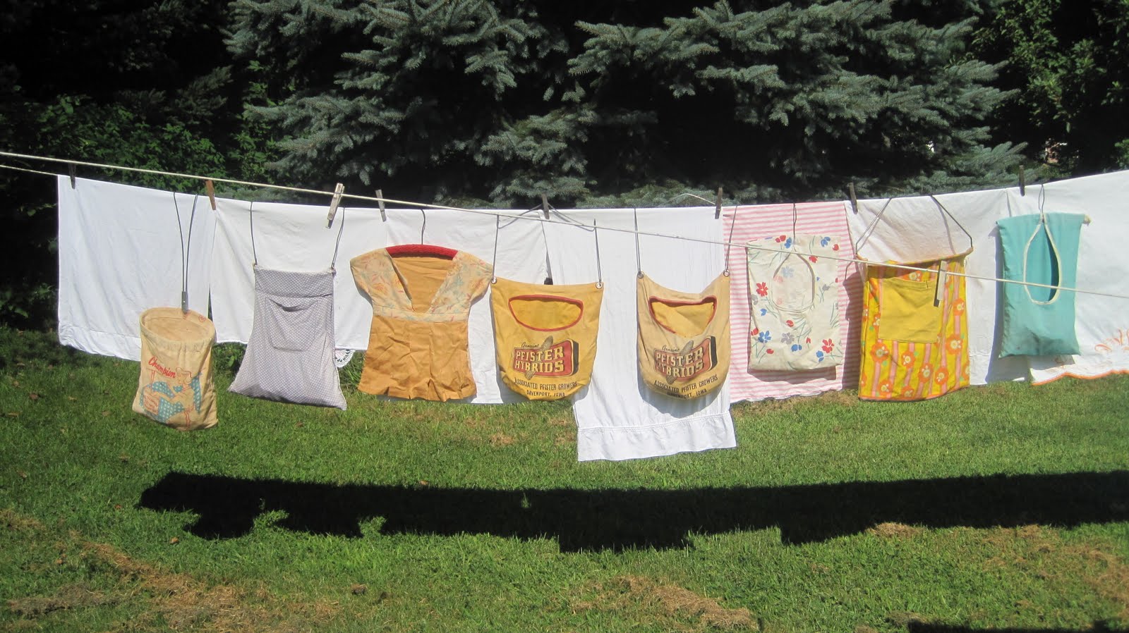 Rita's Sew Fun Hanging Clothes Outside