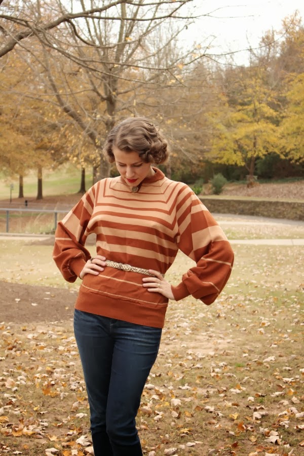 vintage sweater Rockin' the 70s today! #1970s #fashion #70s #style #knit