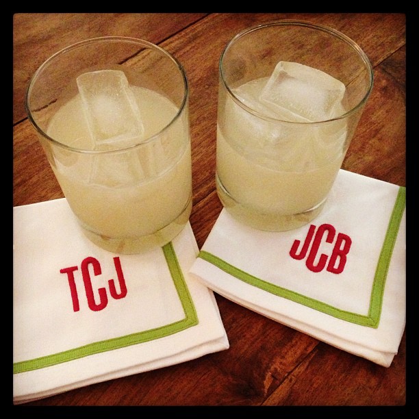Monogrammed Cocktail Napkins from Mark & Graham