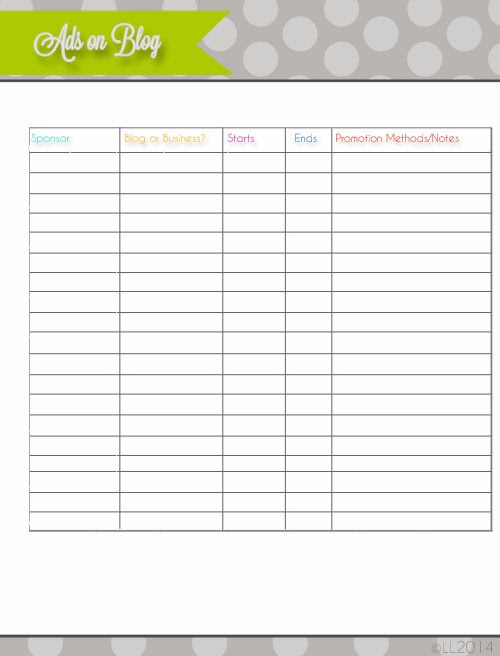 Every printable you could ever need to keep your blog organized (for free)! Every printable you could ever need to keep your blog organized (for free)!