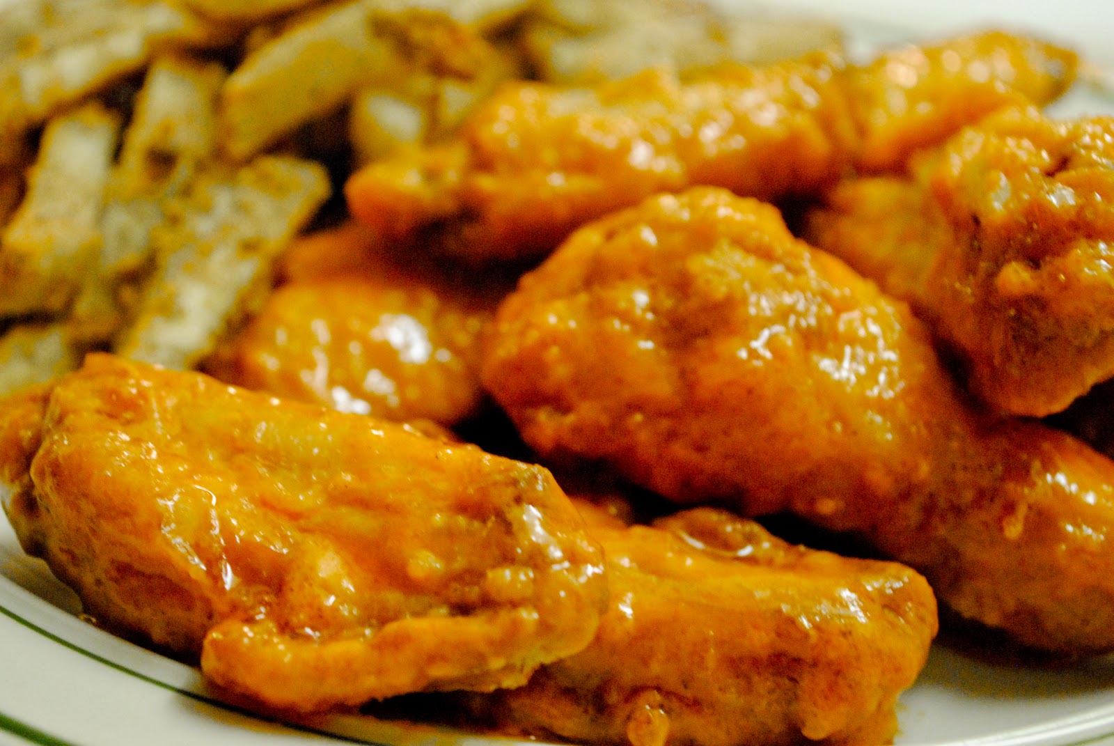 For My Love of Food Buffalo Wings and Spicy Seasoned Garlic Fries