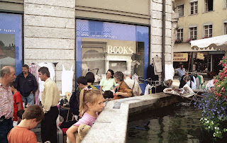 the concentration of people and goods in Lucerne la concentrazione di merci e persone a lucerna