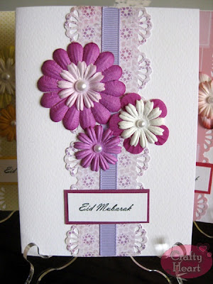 Handmade Card - Eid Mubarak in Purple
