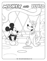 mickey mouse clubhouse coloring pages mickey and pluto