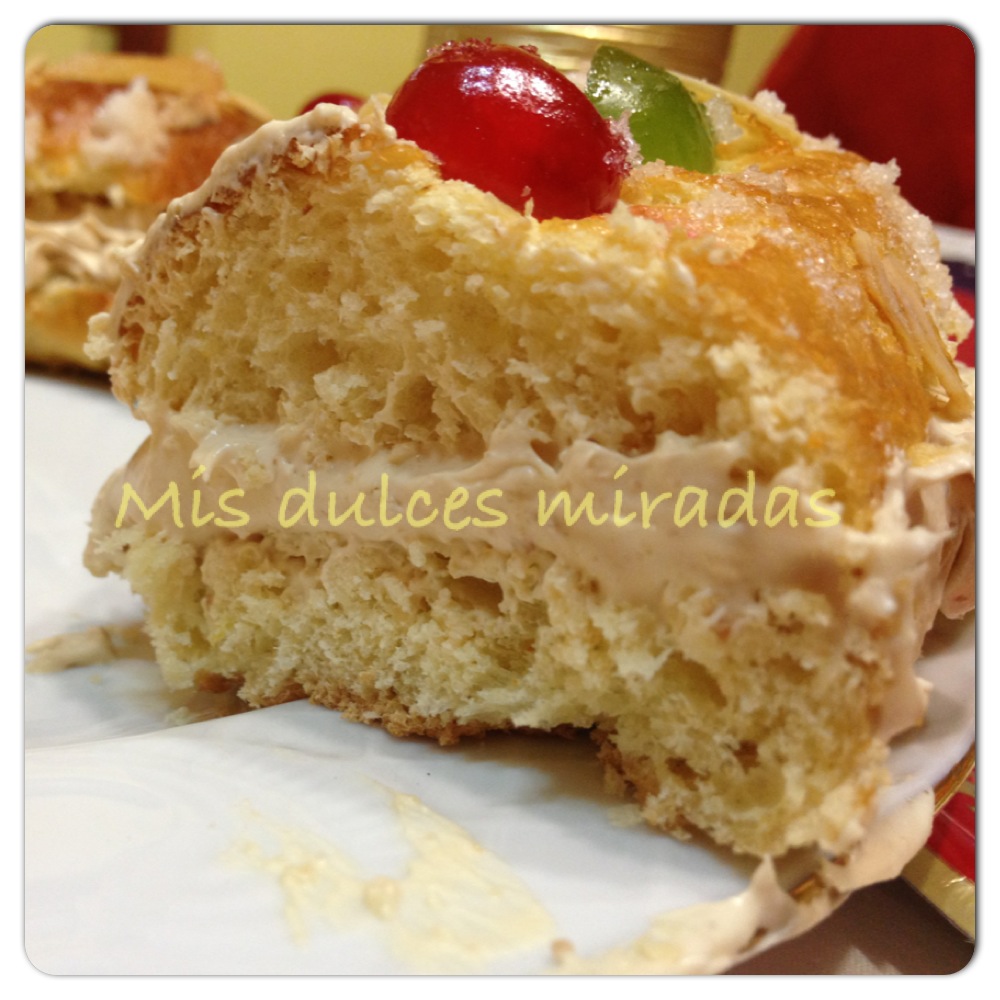 Mis Dulces Miradas: ROSCON DE REYES RELLENO DE TURRÓN