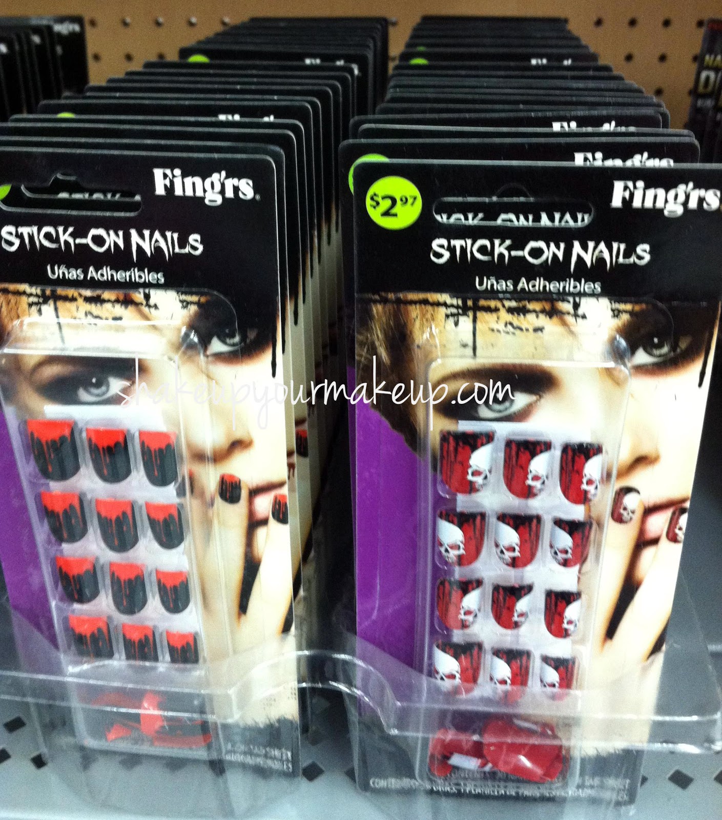 Walmart had an entire section devoted to Fing'rs Stick-On Nails that were Walmart had an entire section devoted to Fing'rs Stick-On Nails that were