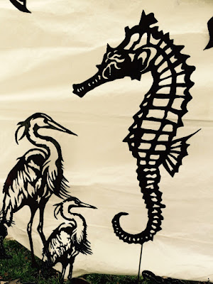 Summerville Flowertown Festival 2015 - Metal Egrets and Seahorse from Metal Art Signs Designs | The Lowcountry Lady