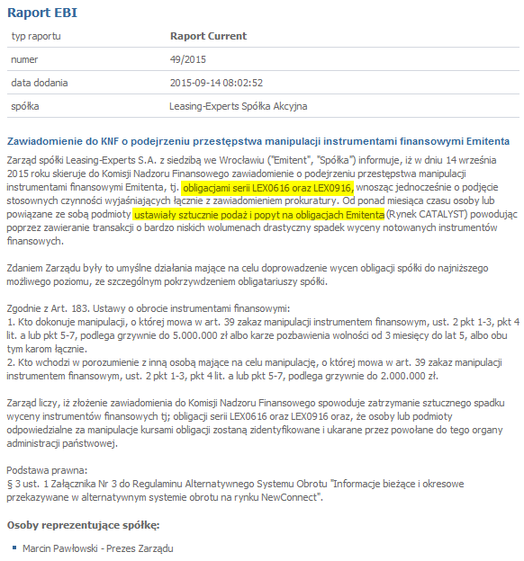 Raport knf forex