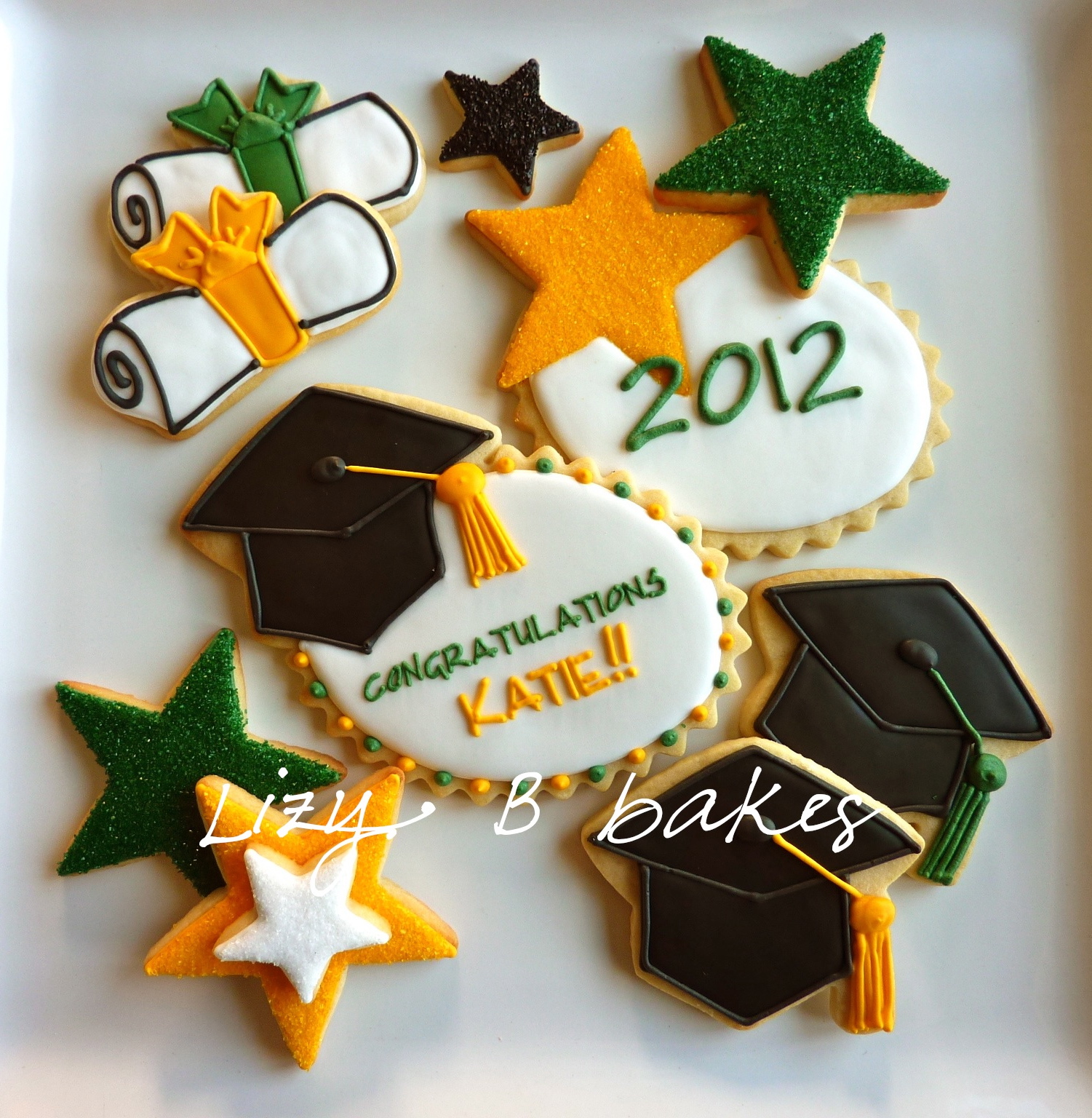 Lizy B Graduation Cookies for Miss Katie!