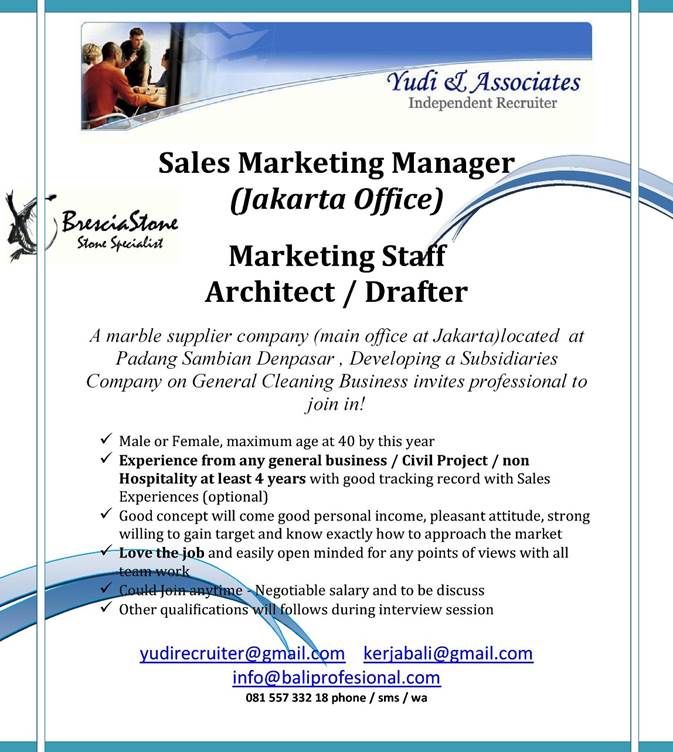 job vacancy manager marketing