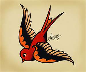 Sailor+Bird+Tattoo ... tattoos) I found one that was similar to what I was after. A round