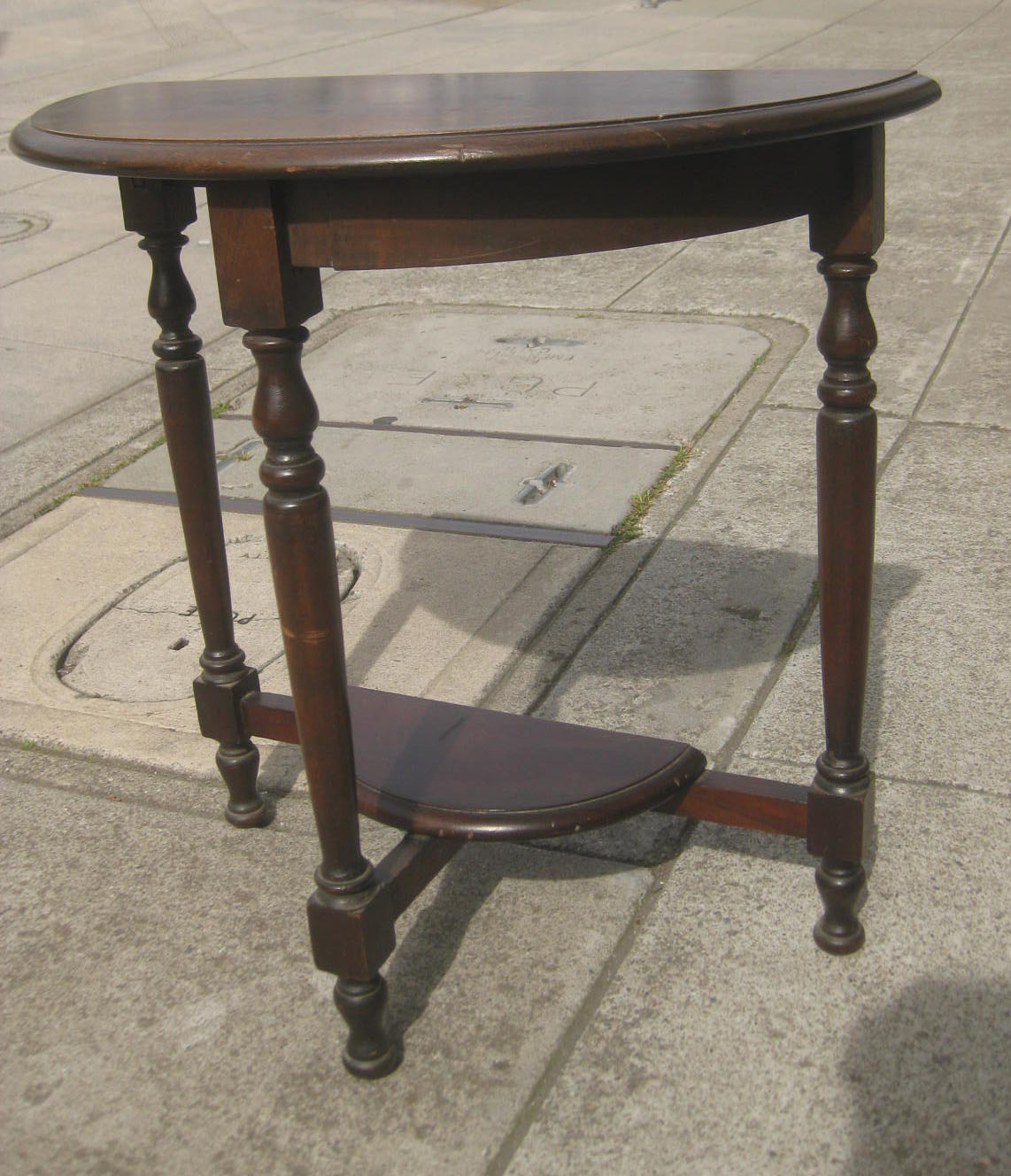 UHURU FURNITURE & COLLECTIBLES SOLD Semicircle Hall Table 25