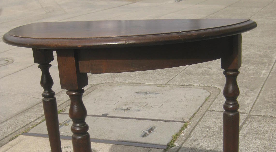 UHURU FURNITURE & COLLECTIBLES SOLD Semicircle Hall Table 25