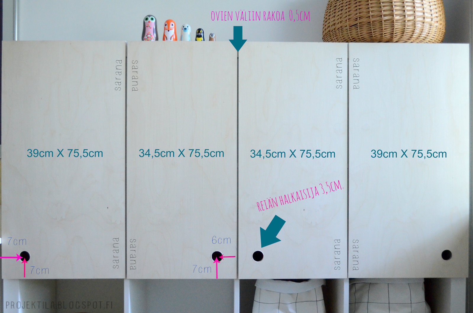 Projektila Ovet Expedit hyllyyn Projektila Ovet Expedit hyllyyn
