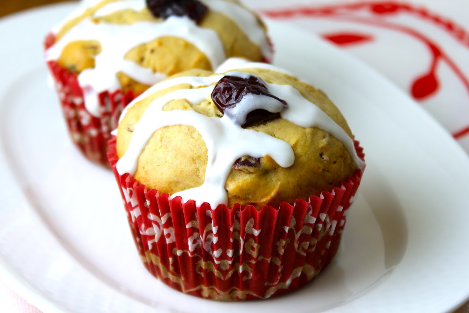 Savoir Faire Muffins de banana con arándanos secos y pecanas