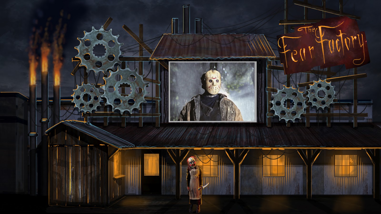 Miles Woods Art Rough concepts created for the Awakening Haunted House...