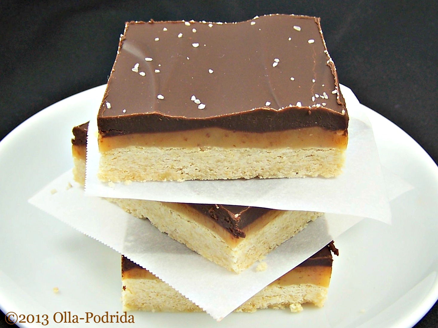 OllaPodrida Salted Caramel Chocolate Shortbread Bars