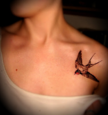 bird tattoo for girls on the shoulder