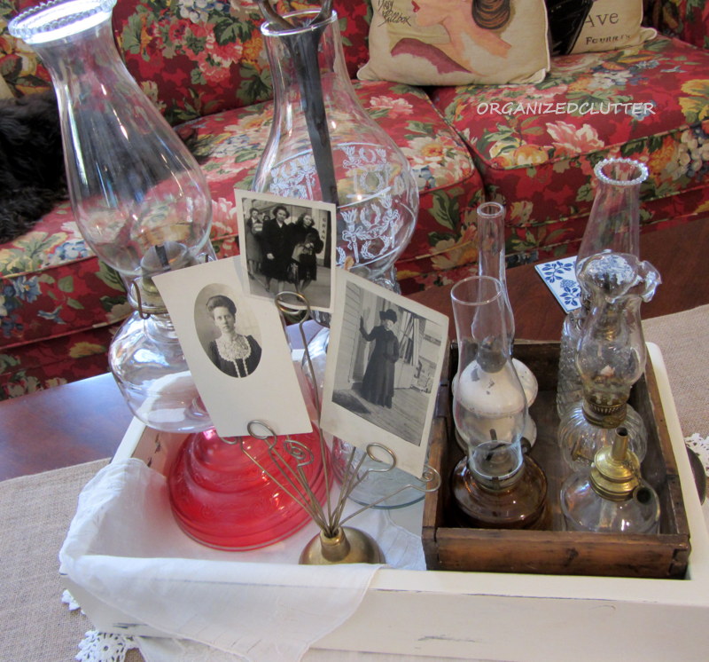Decorating with Collections Oil Lamps Organized Clutter