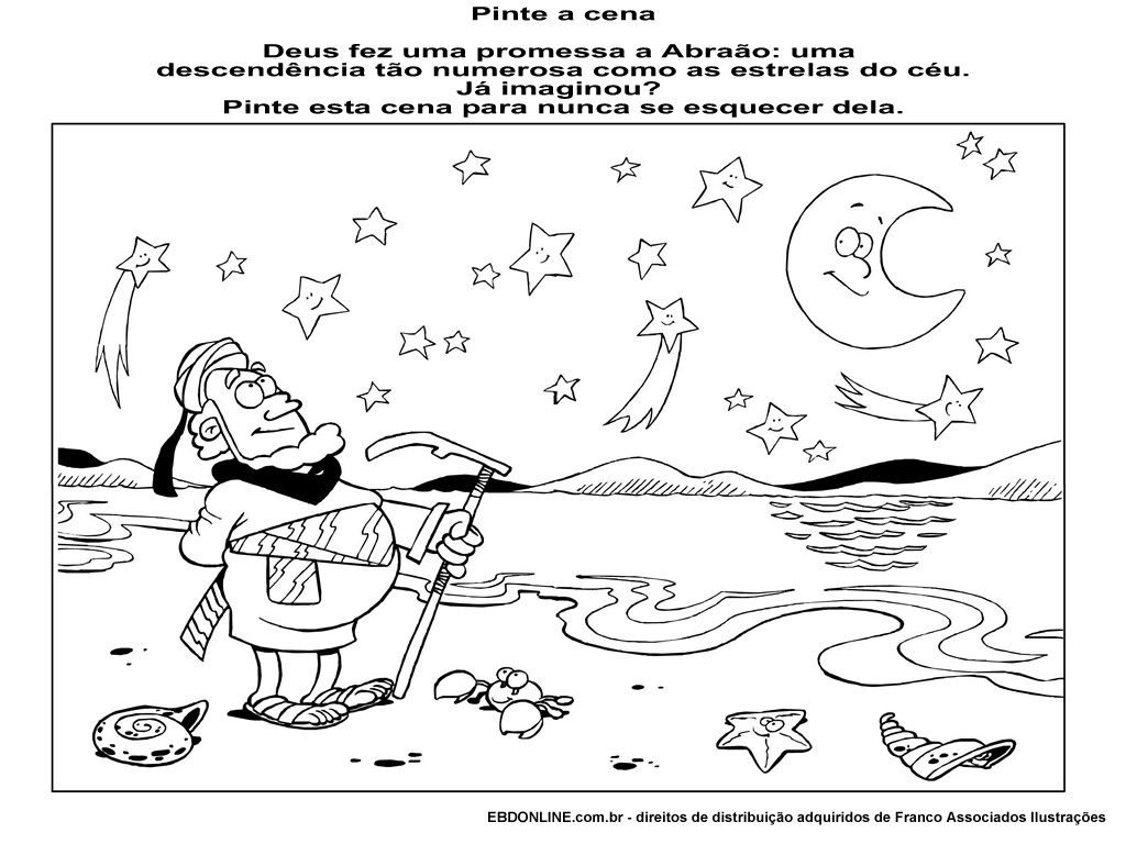 desenhos bíblicos para colorir e visuais para a história abraão o