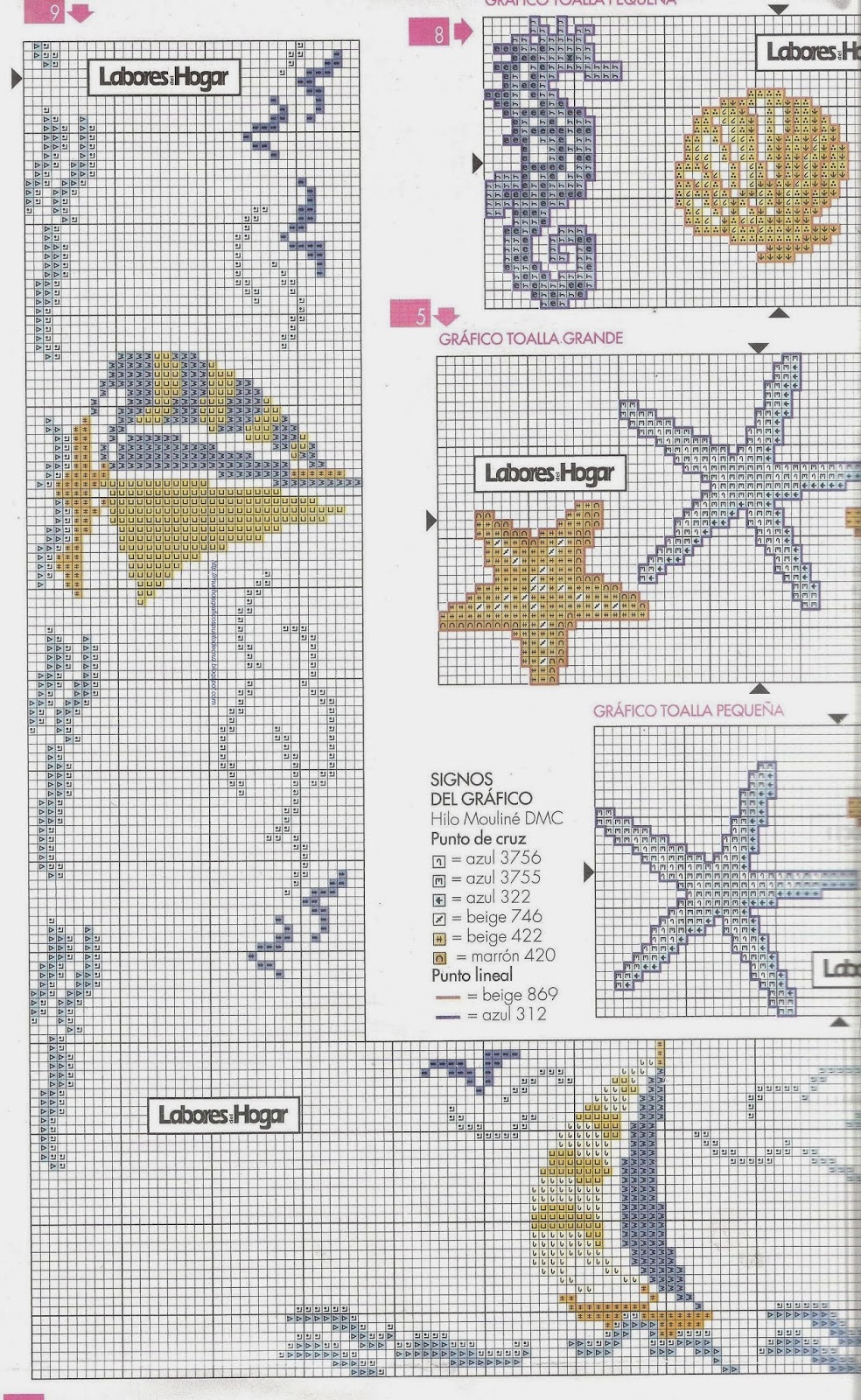 GRAFICOS PUNTO DE CRUZ GRATIS : TOALLAS,PAÑOS COCINA(41)