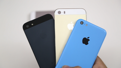 Hands-on video showing gold iPhone 5S, 5C, 5 all together