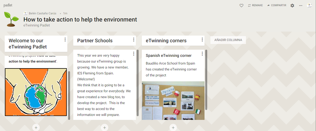 eTwinning Padlet