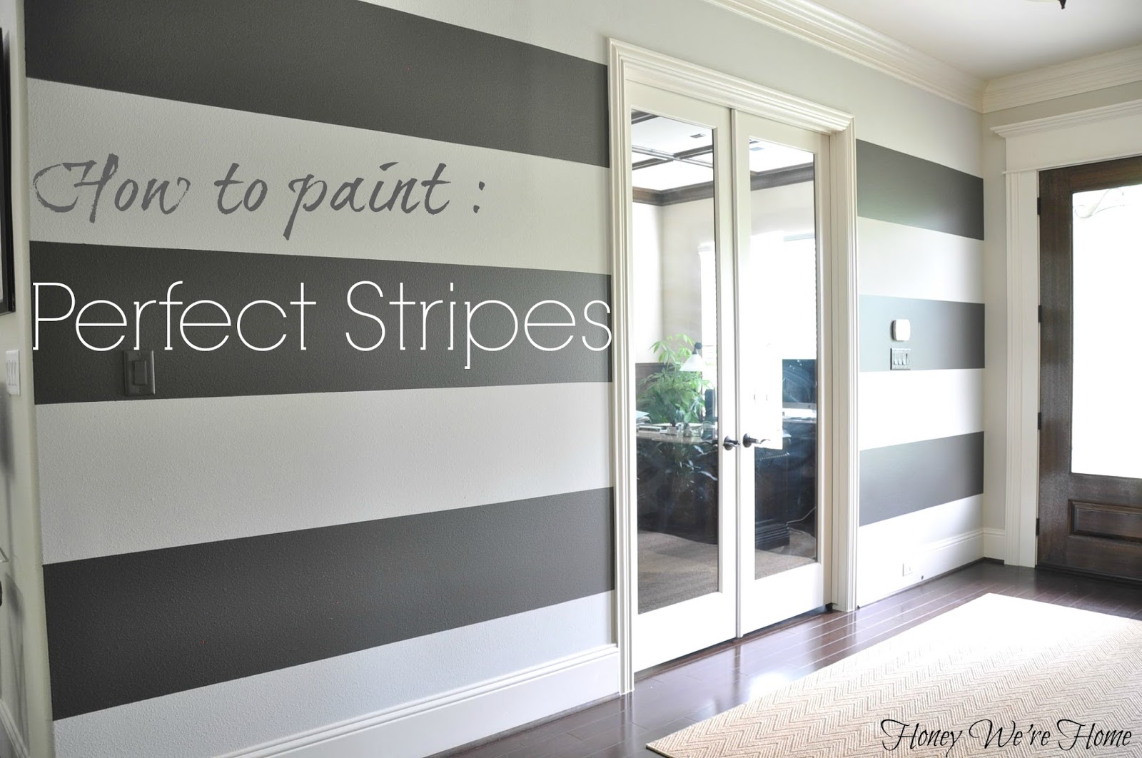 How to Paint Perfect Wide Stripes • Honey We're Home