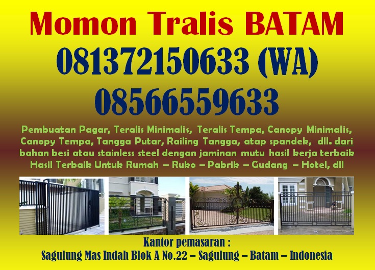 BENGKEL LAS TERBAIK DI BATAM - Momon Tralis Batam – 081372150633 (WA)