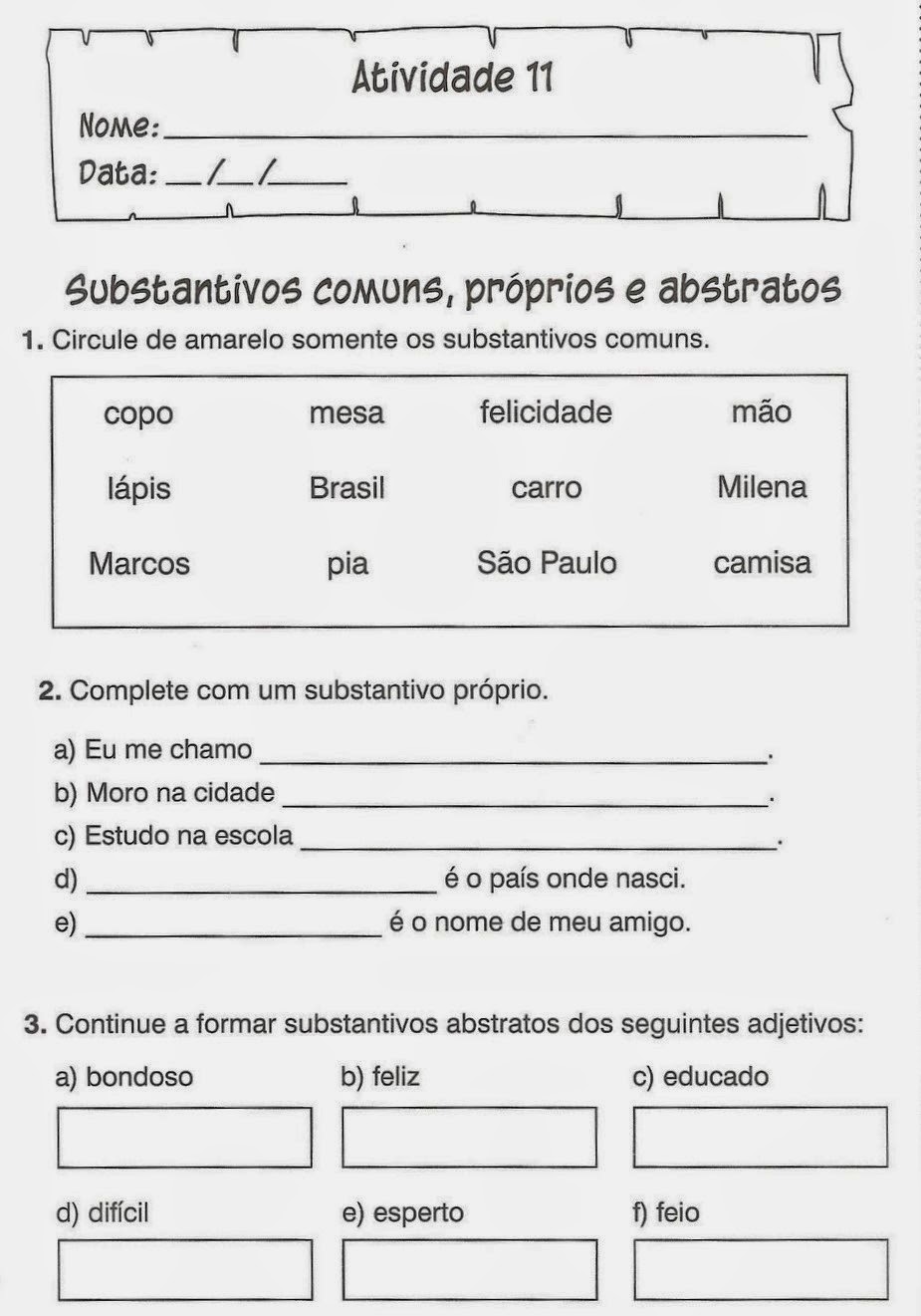 5 Substantivo comum 5 Substantivo comum