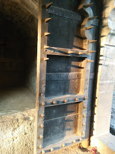 View of the "SPIKES" on the wooden door of "MAHADARWAJA".