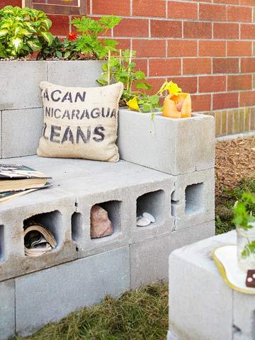 Cats, Kids and Crafts: Cement Block Garden Projects