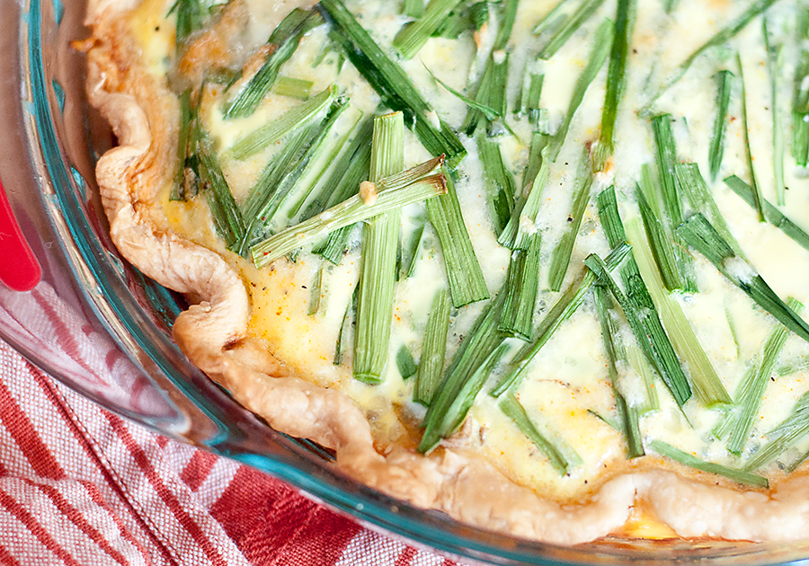 Lighter and Local Potato Leek Quiche