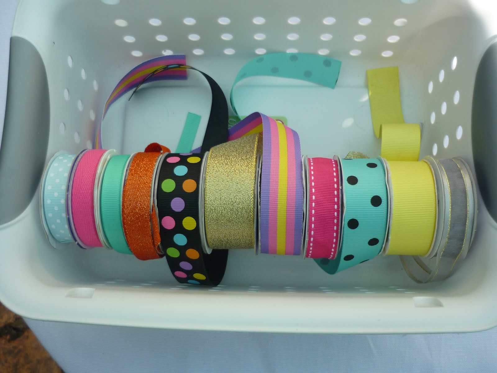 minimoz Ribbon Basket Storage DIY