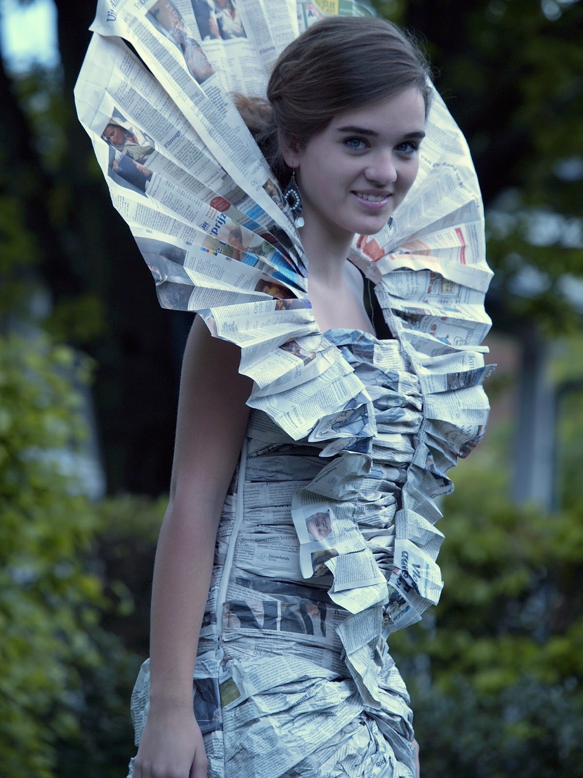thebigfront Newspaper Dresses Make Headlines