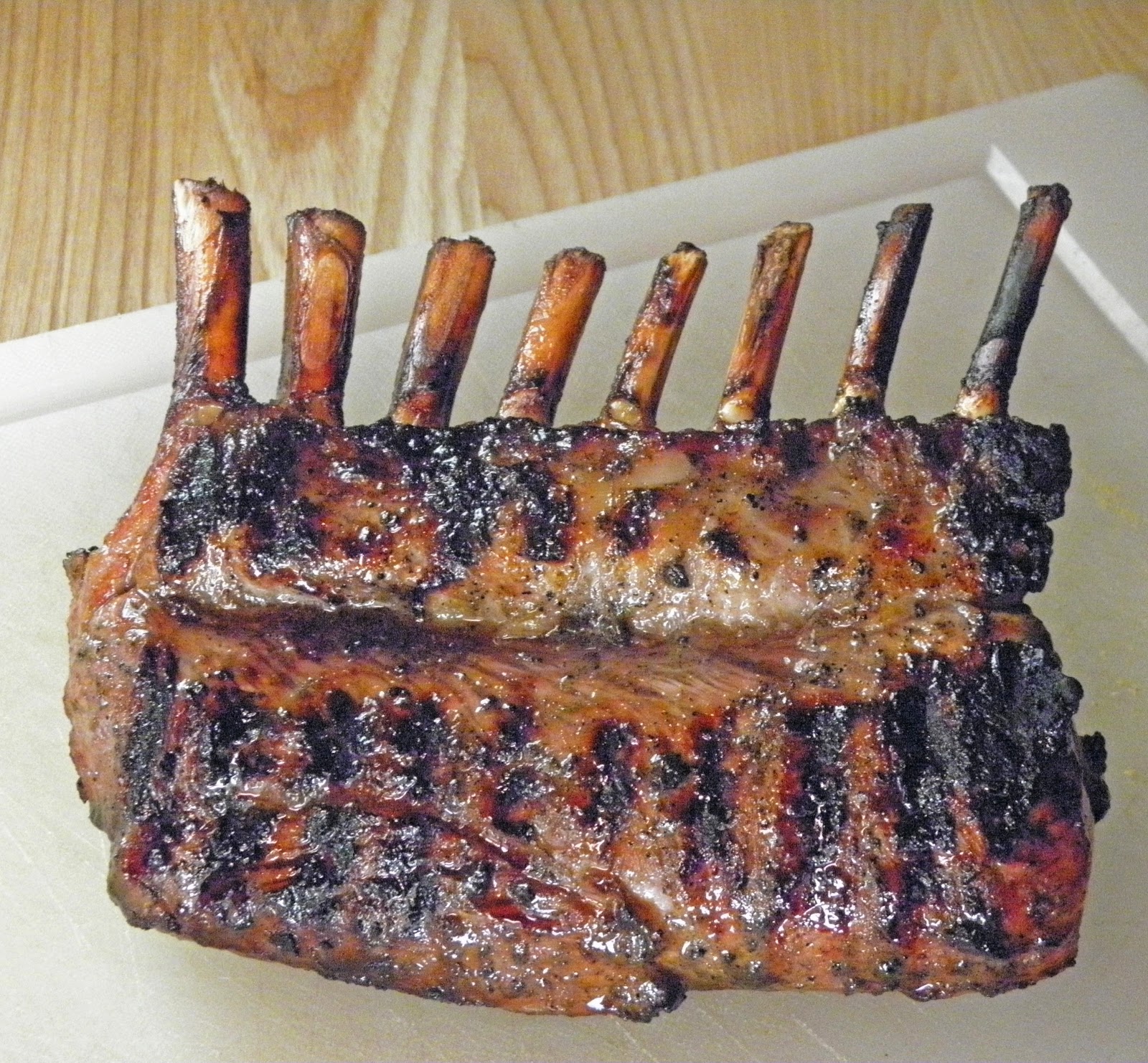 Grilled Rack of Lamb with Raw Vegetable Pasta Salad the DIY food blog