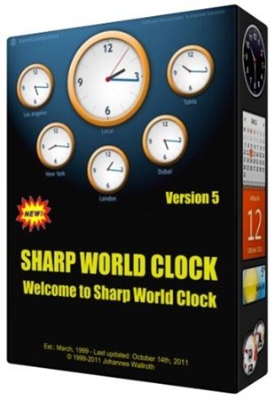 اروع برنامج لمعرفة أوقات جميع دول العالمSharp World Clock 5.85 باخر اصداراته Sharp+World+Clock