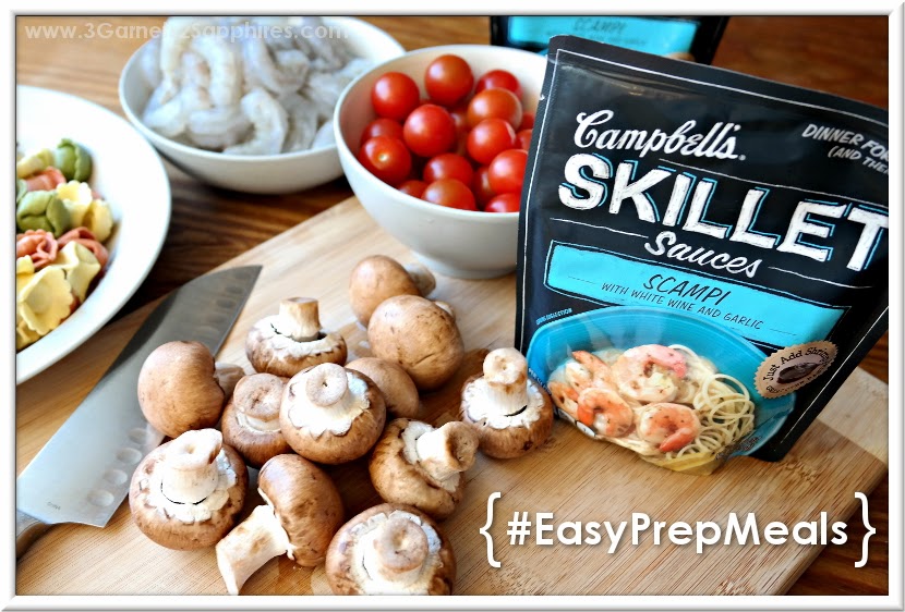 Easy make-ahead shrimp dinner with the help of Campbell's Skillet Sauces #EasyPrepMeals #shop #cbias