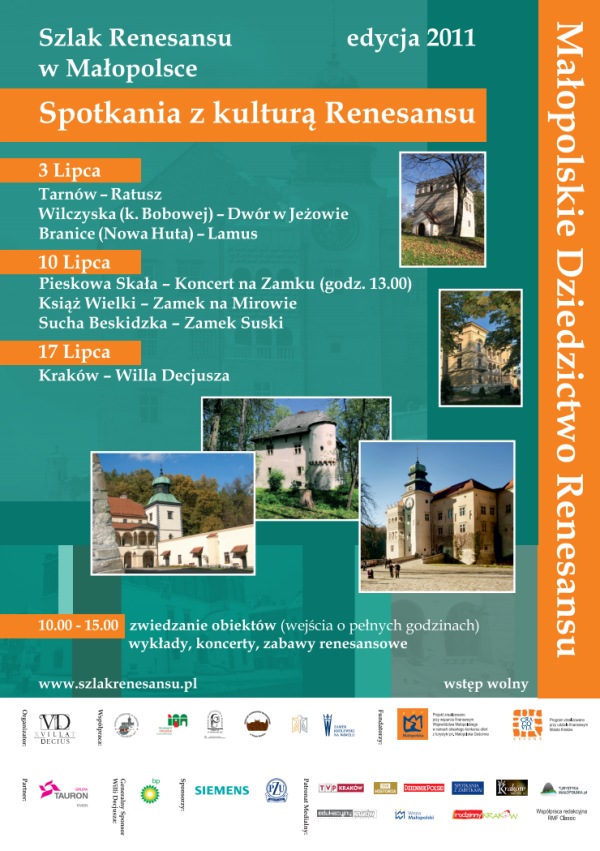 Szlak Renesansu w Małopolsce 2011 Szlak Renesansu
