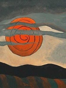 Arthur Dove - detail from Red Sun 1935. Arthur Dove - detail from Red Sun 1935.