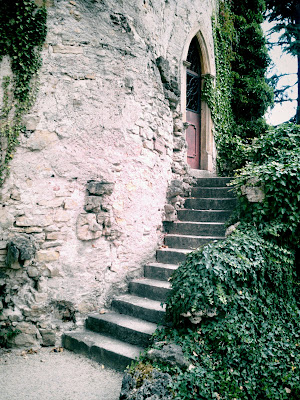 tower, door, stairs, 