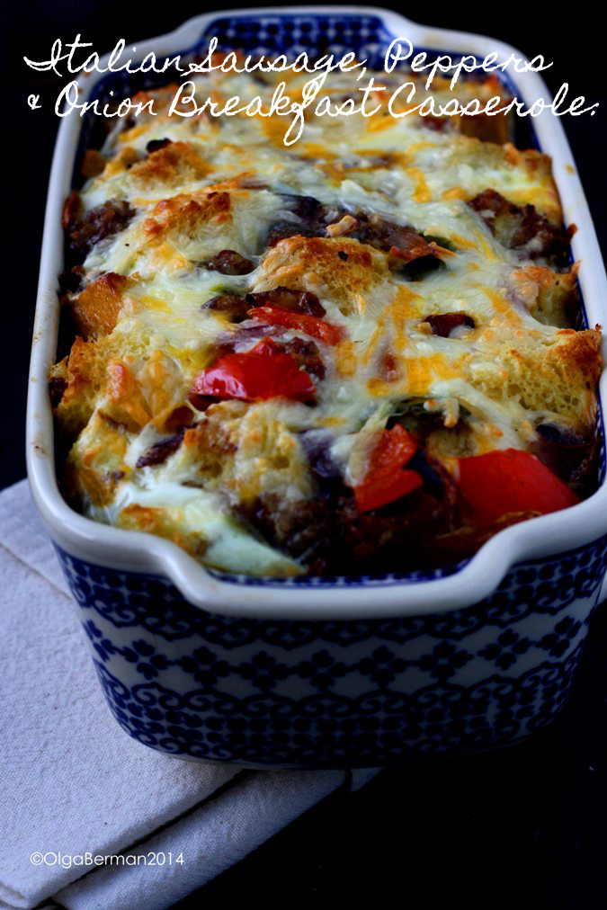 Mango & Tomato Italian Sausage, Peppers & Onion Breakfast Casserole
