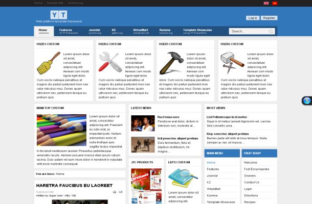 Free Joomla Blue White Business Theme Template Free Joomla Blue White Business Theme Template