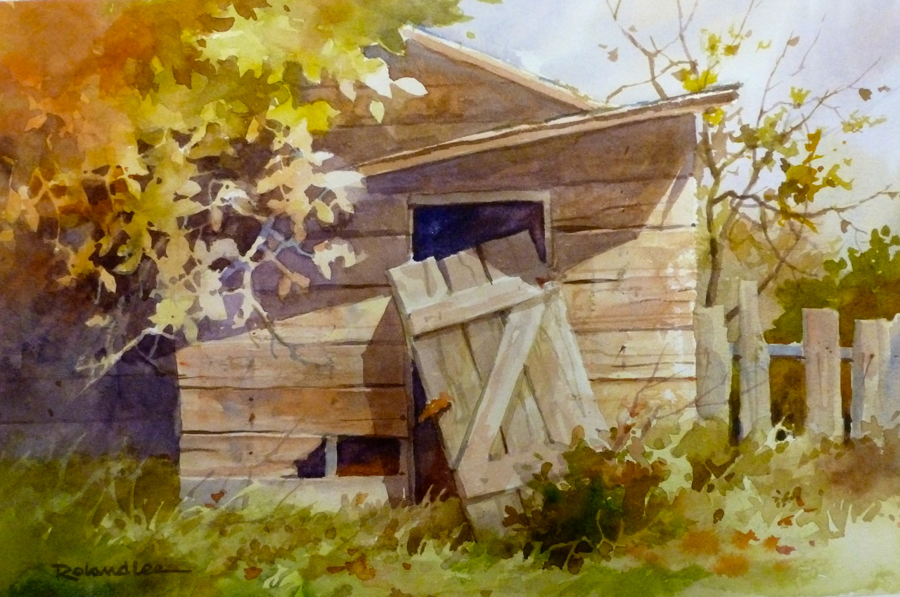 Roland Lee Travel Sketchbook Watercolor Demonstration Using Value Studies