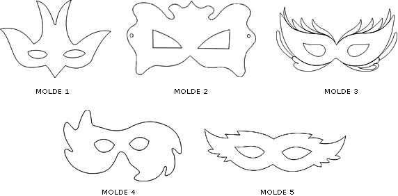 Moldes de antifaces de carnaval para imprimir - Imagui