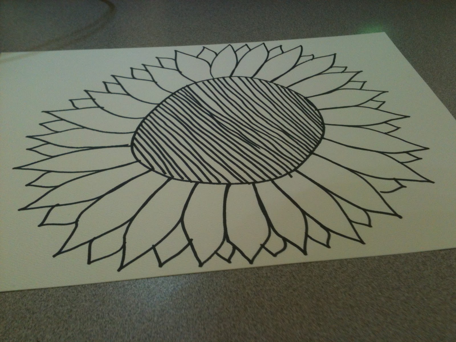 Sunflower Directed Draw Hello Spring! KateDanielEd