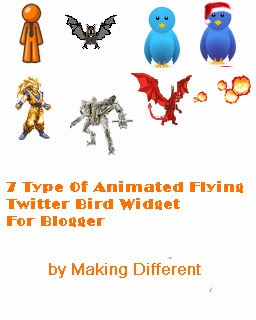 Animated Flying Twitter Bird Widget Generator Blogger Widget
