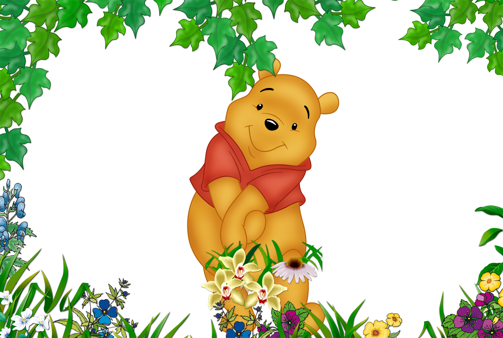 Kids_Winnie_the_Pooh_Cute_Transparent_Photo_Frame.png (1600×1074